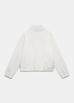 Cream Zip Detail Sweatshirt
