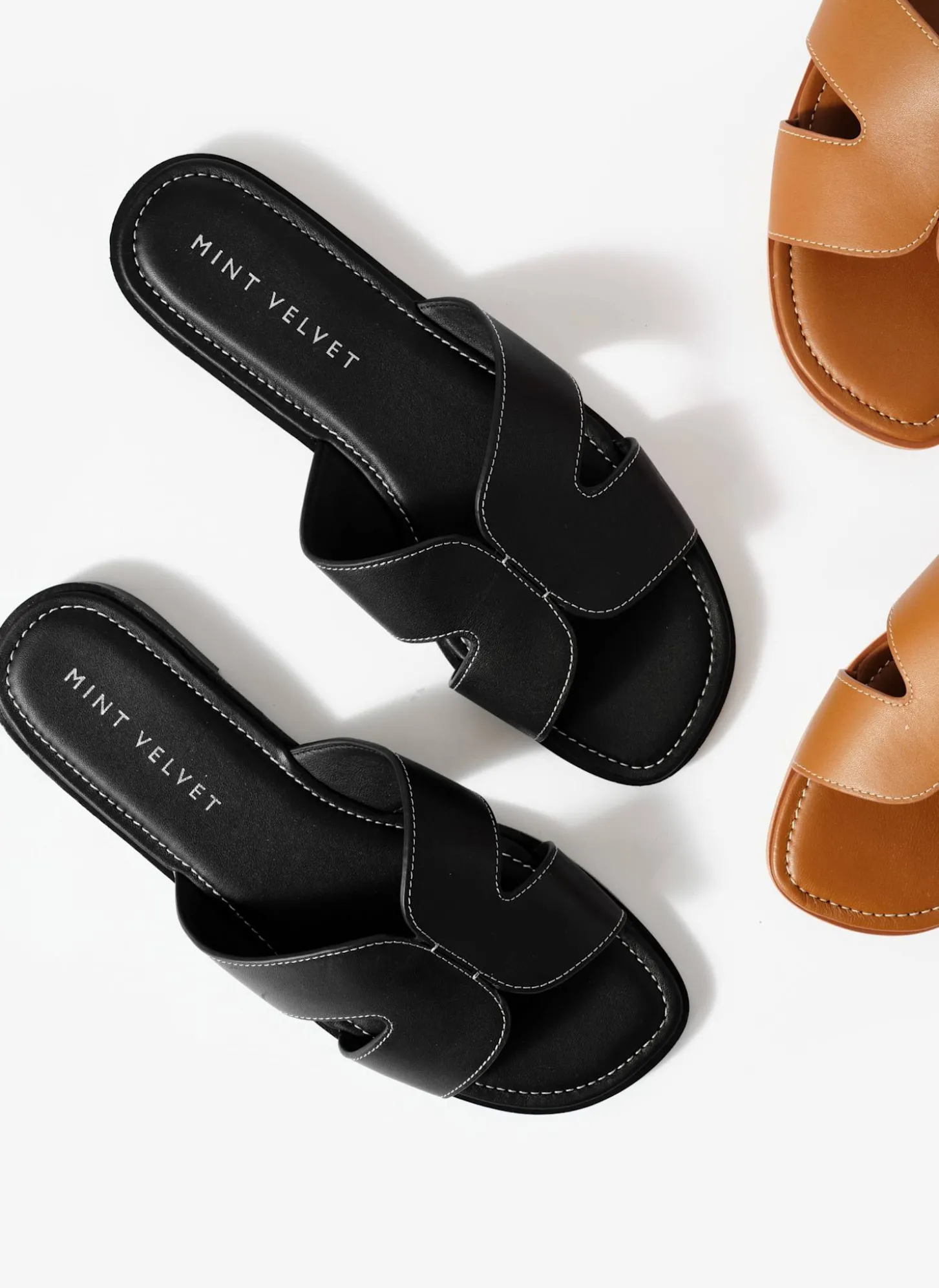 Darcy Black Leather Sandals