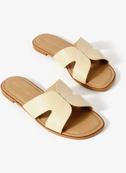 Darcy Cream Leather Sandals