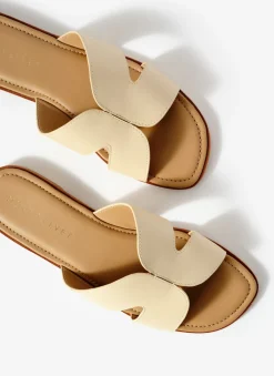 Darcy Cream Leather Sandals