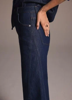 Dark Indigo Barrel Leg Jeans