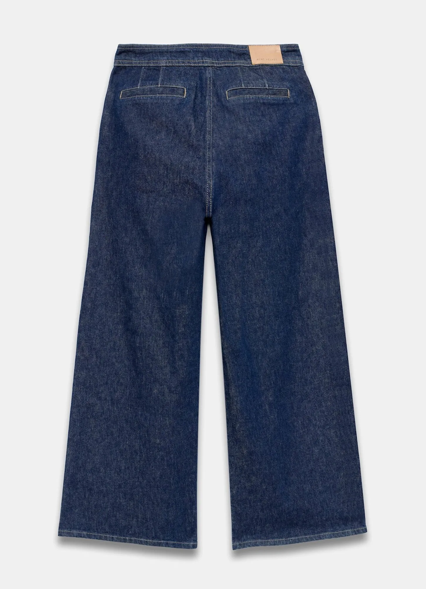 Dark Indigo Button Front Tailored Jean