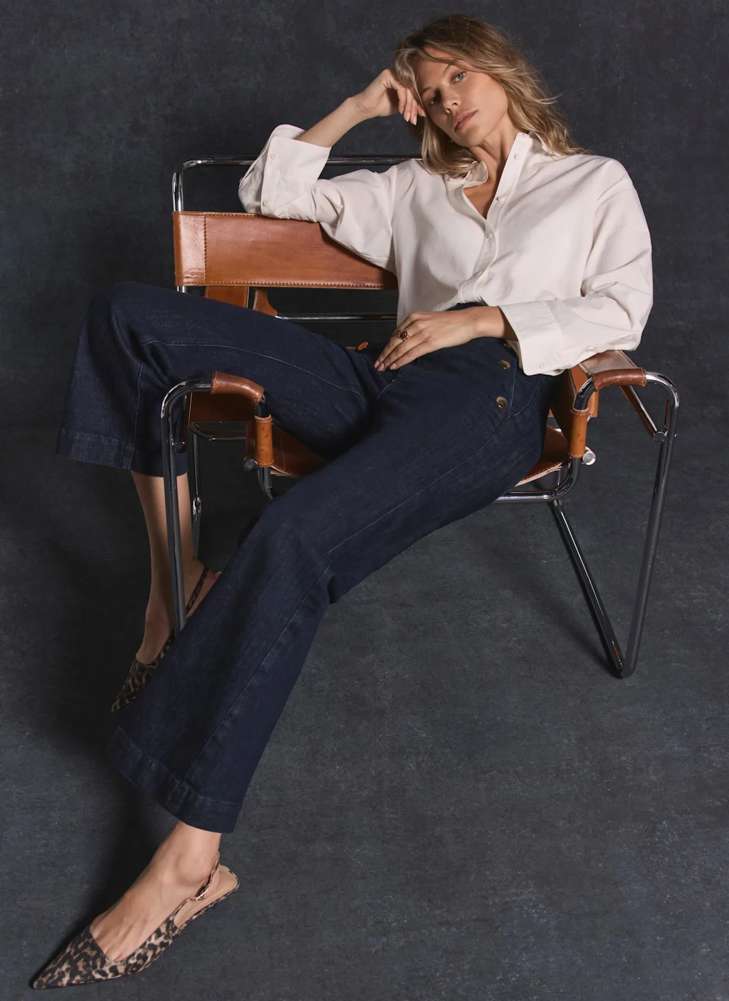 Dark Indigo Cropped Jeans