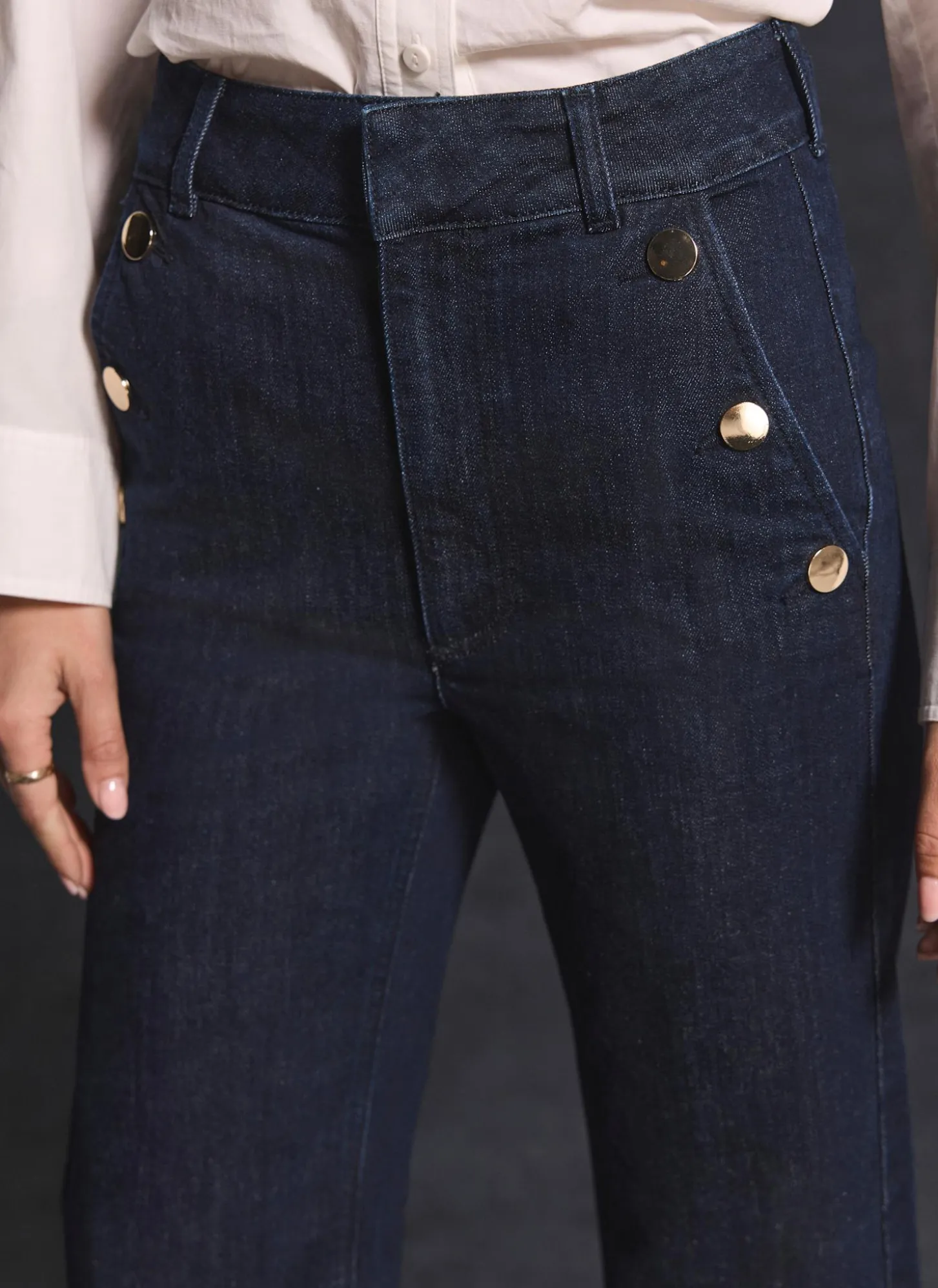 Dark Indigo Cropped Jeans