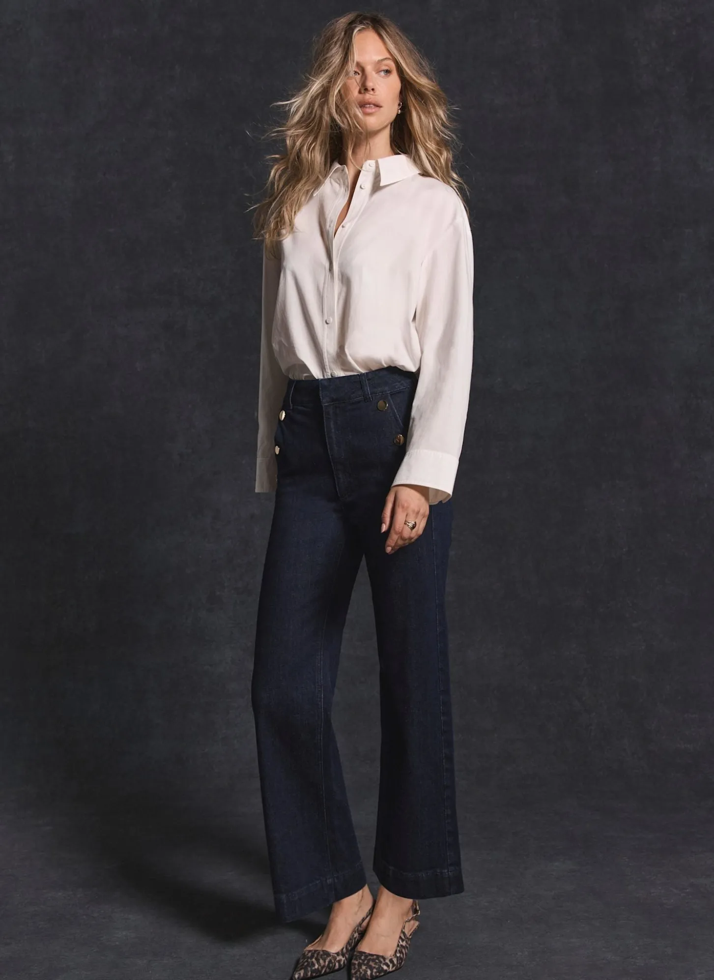 Dark Indigo Cropped Jeans