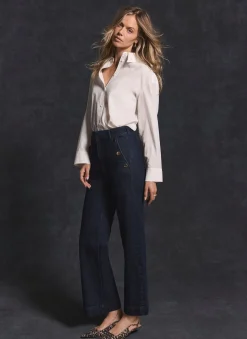 Dark Indigo Cropped Jeans