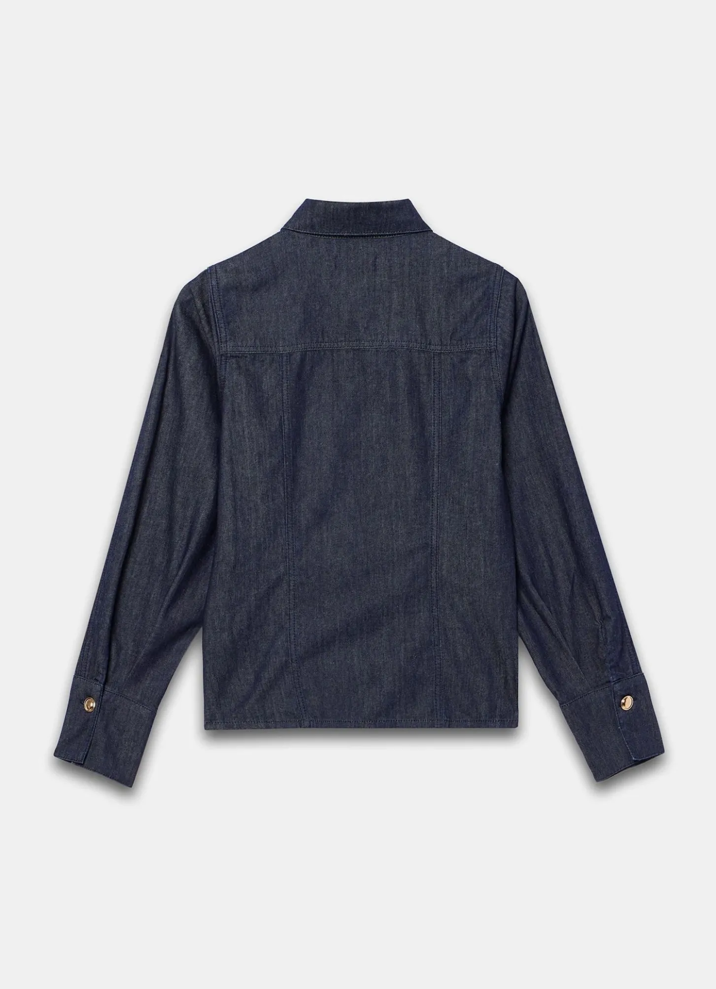 Dark Indigo Denim Fitted Shirt