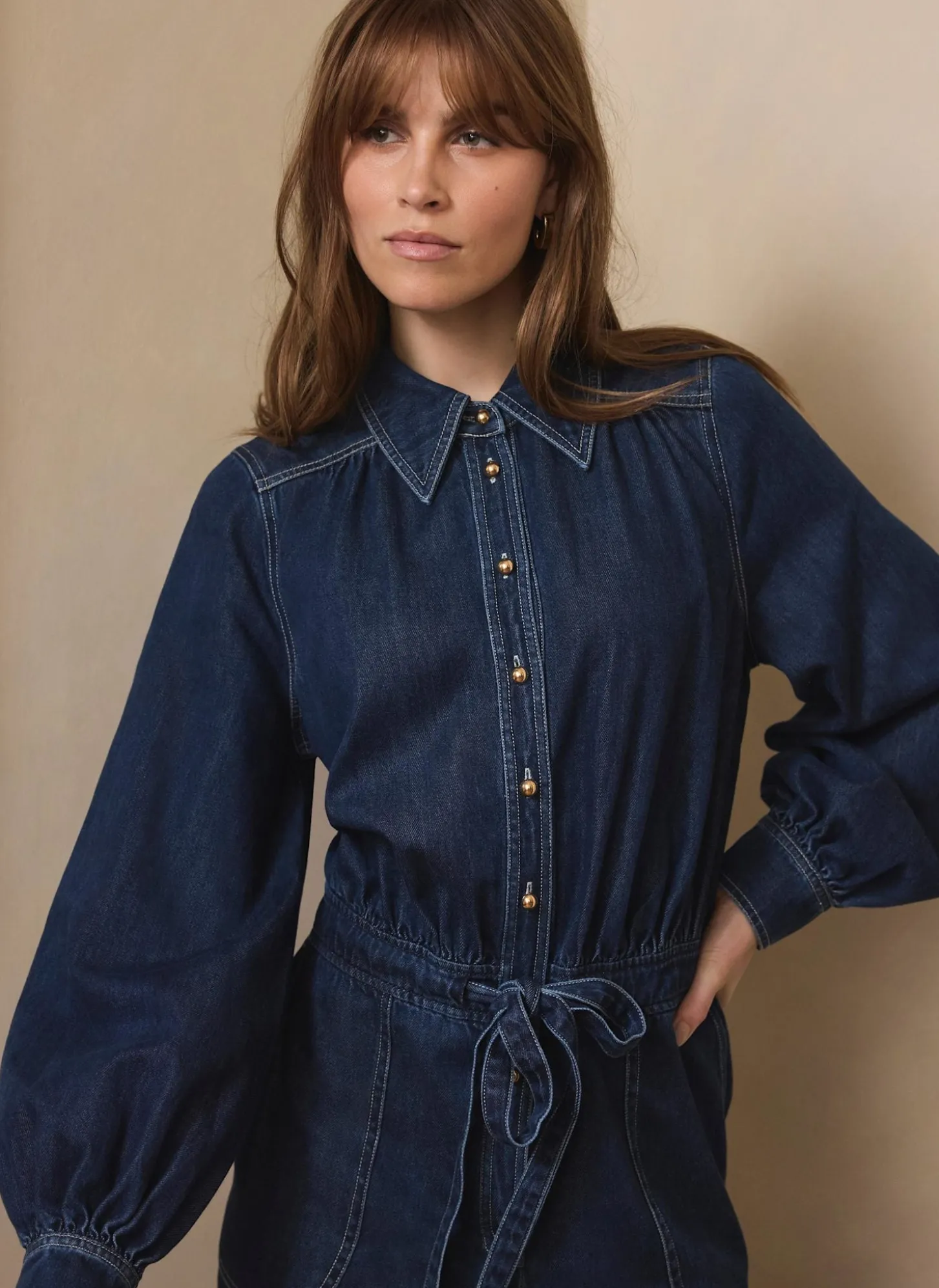 Dark Indigo Denim Jumpsuit