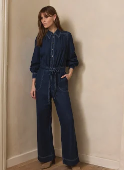 Dark Indigo Denim Jumpsuit