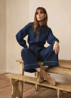 Dark Indigo Denim Jumpsuit