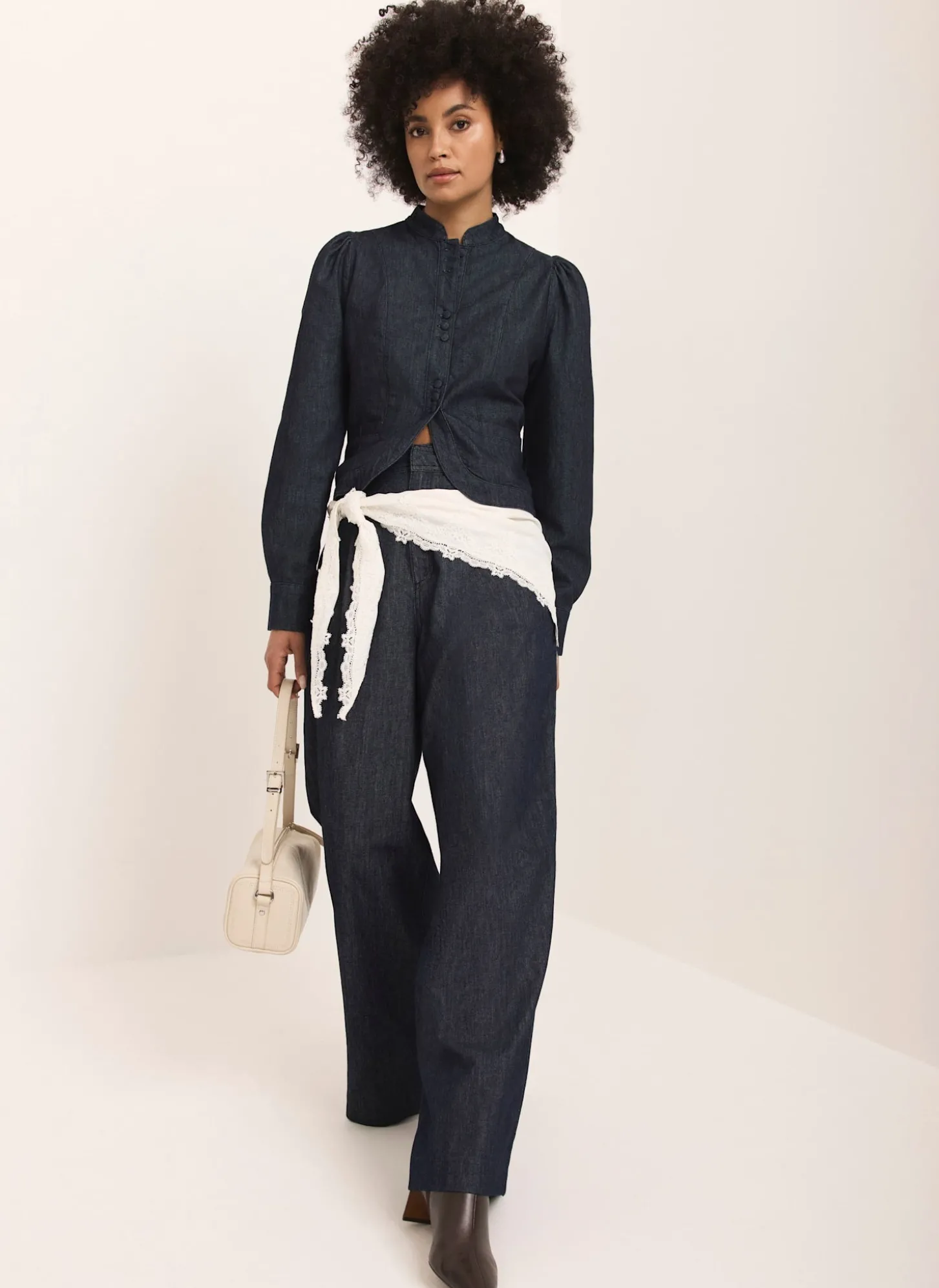 Dark Indigo Denim Long Sleeve Jacket