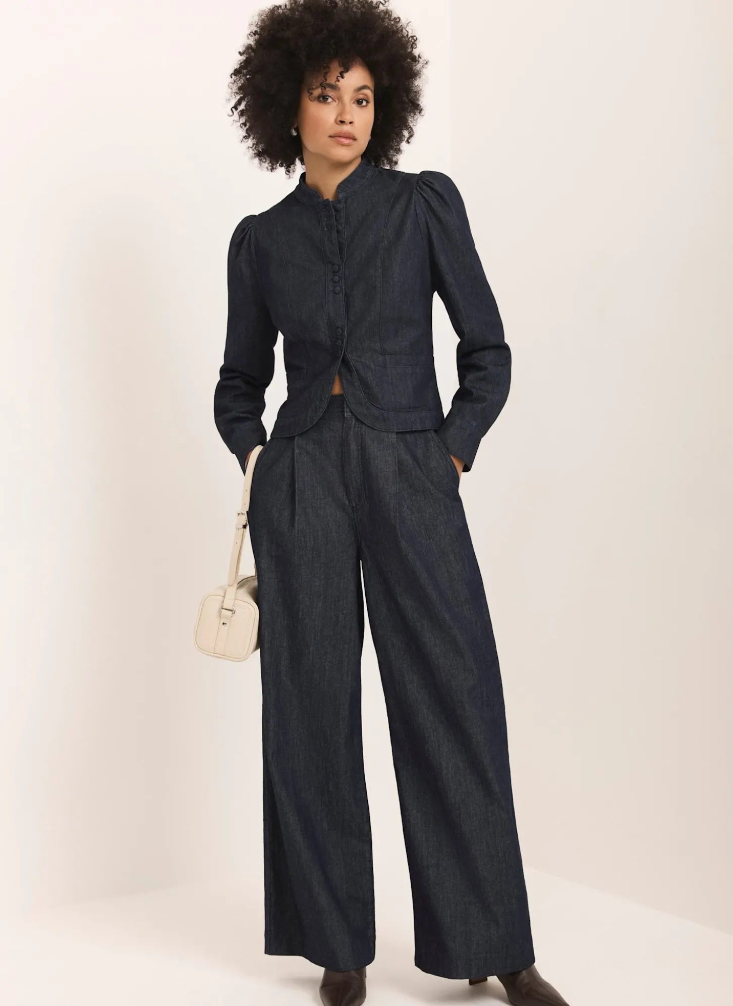 Dark Indigo Denim Long Sleeve Jacket