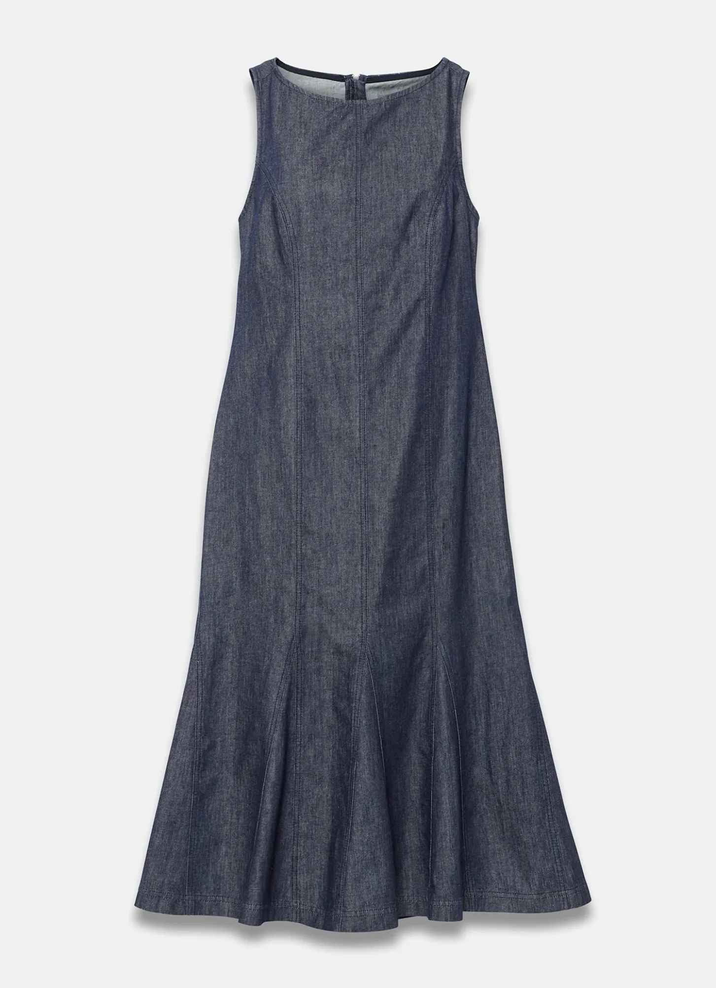 Dark Indigo Denim Midi Dress