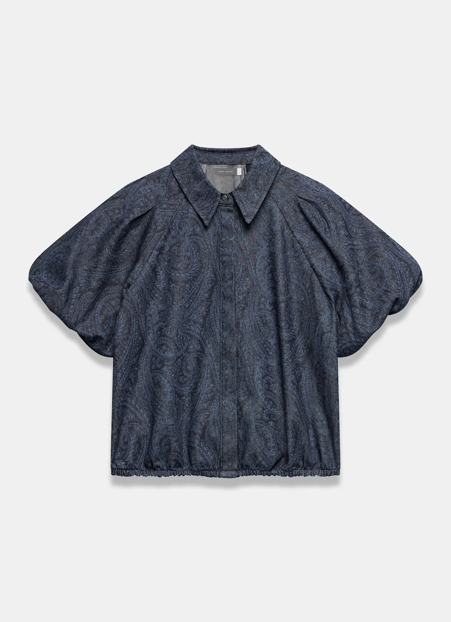 Dark Indigo Paisley Denim Shirt