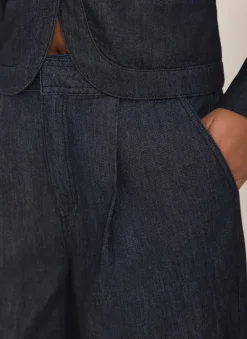 Dark Indigo Tailored Wide Jeans