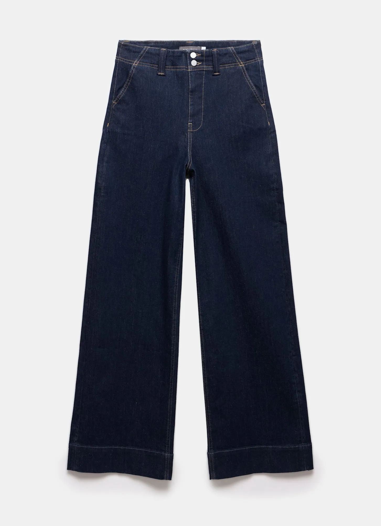 Dark Indigo Tailored Wide Jeans