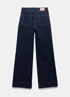 Dark Indigo Tailored Wide Jeans