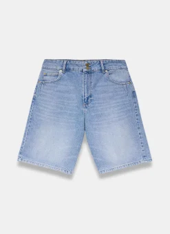 Denim Mid Length Shorts