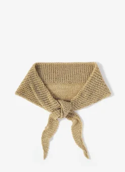 Gold Metallic Mini Triangle Neck Scarf