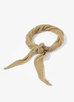 Gold Metallic Mini Triangle Neck Scarf