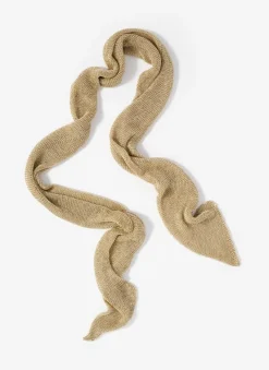 Gold Metallic Skinny Scarf