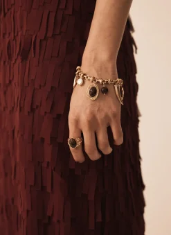 Gold Tone Two Pack Hammered Rings