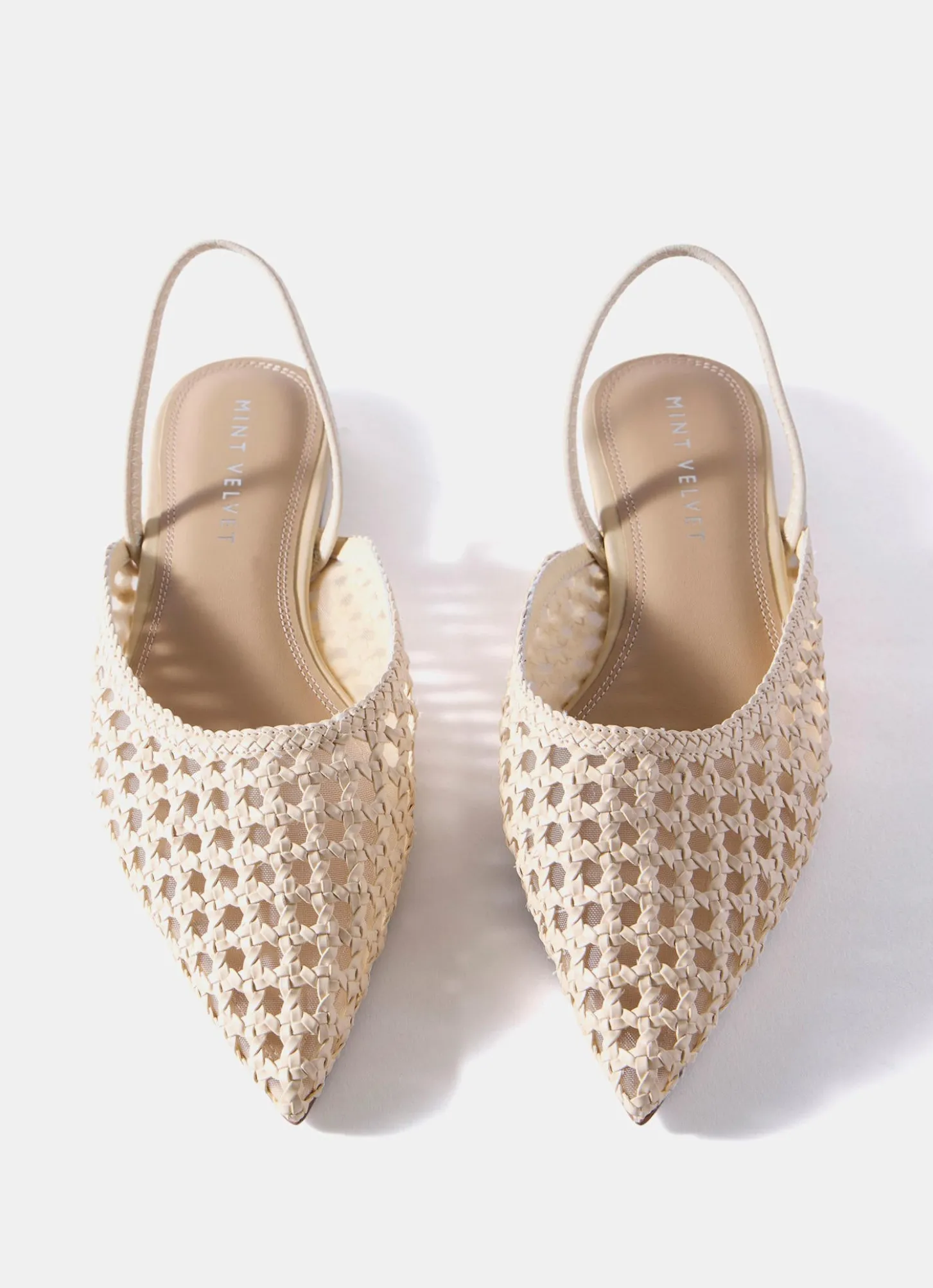 Grace Cream Woven Ballet Flats