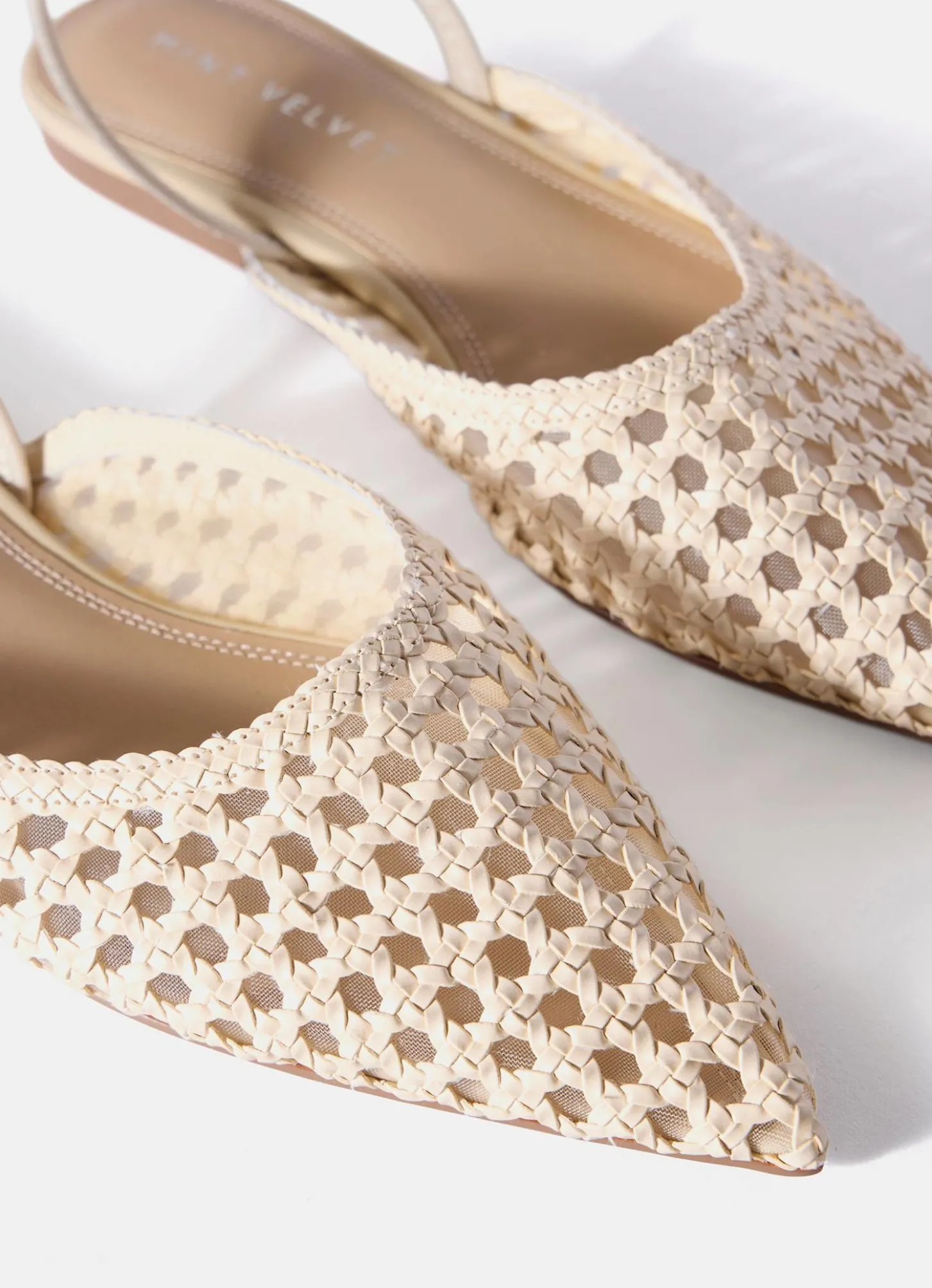 Grace Cream Woven Ballet Flats