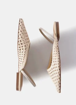 Grace Cream Woven Ballet Flats