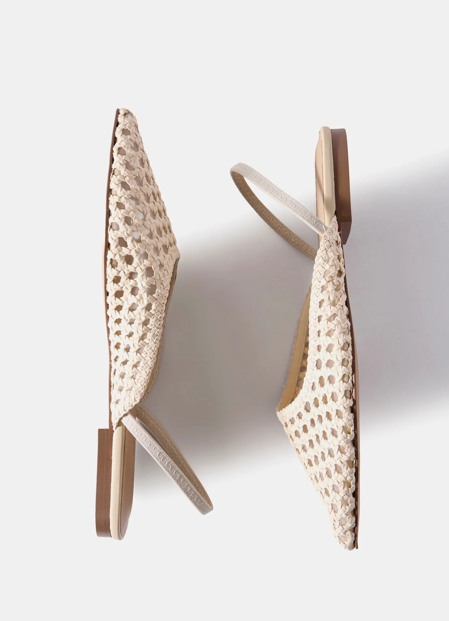 Grace Cream Woven Ballet Flats