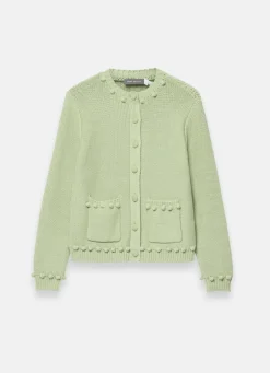 Green Bobble Detail Cardigan