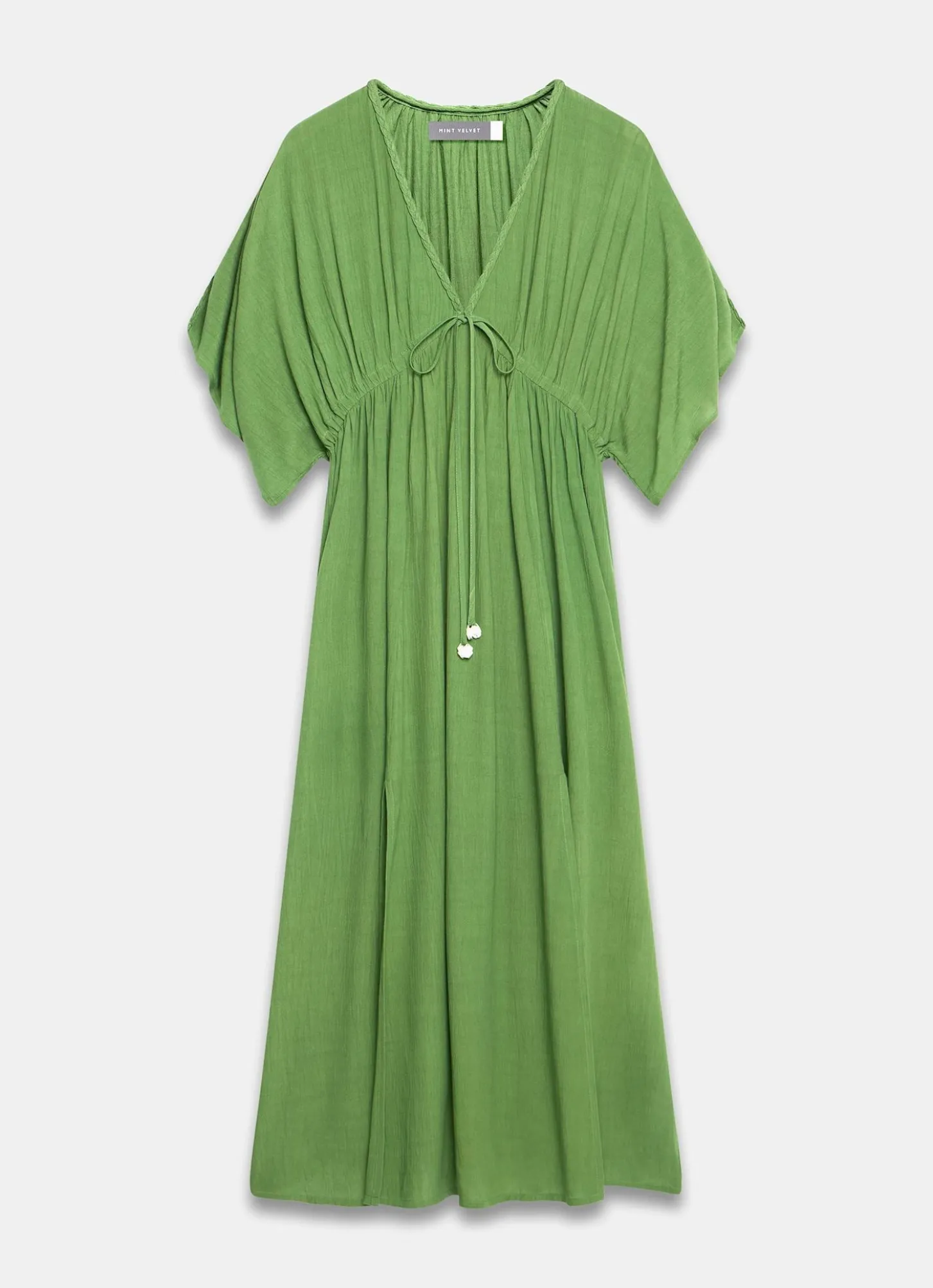 Green Cotton Beach Maxi Dress