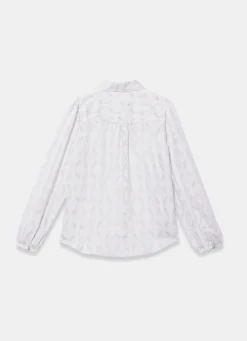 Grey Diamond Striped Jacquard Shirt