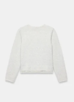Grey Double Layer Knit Cardigan