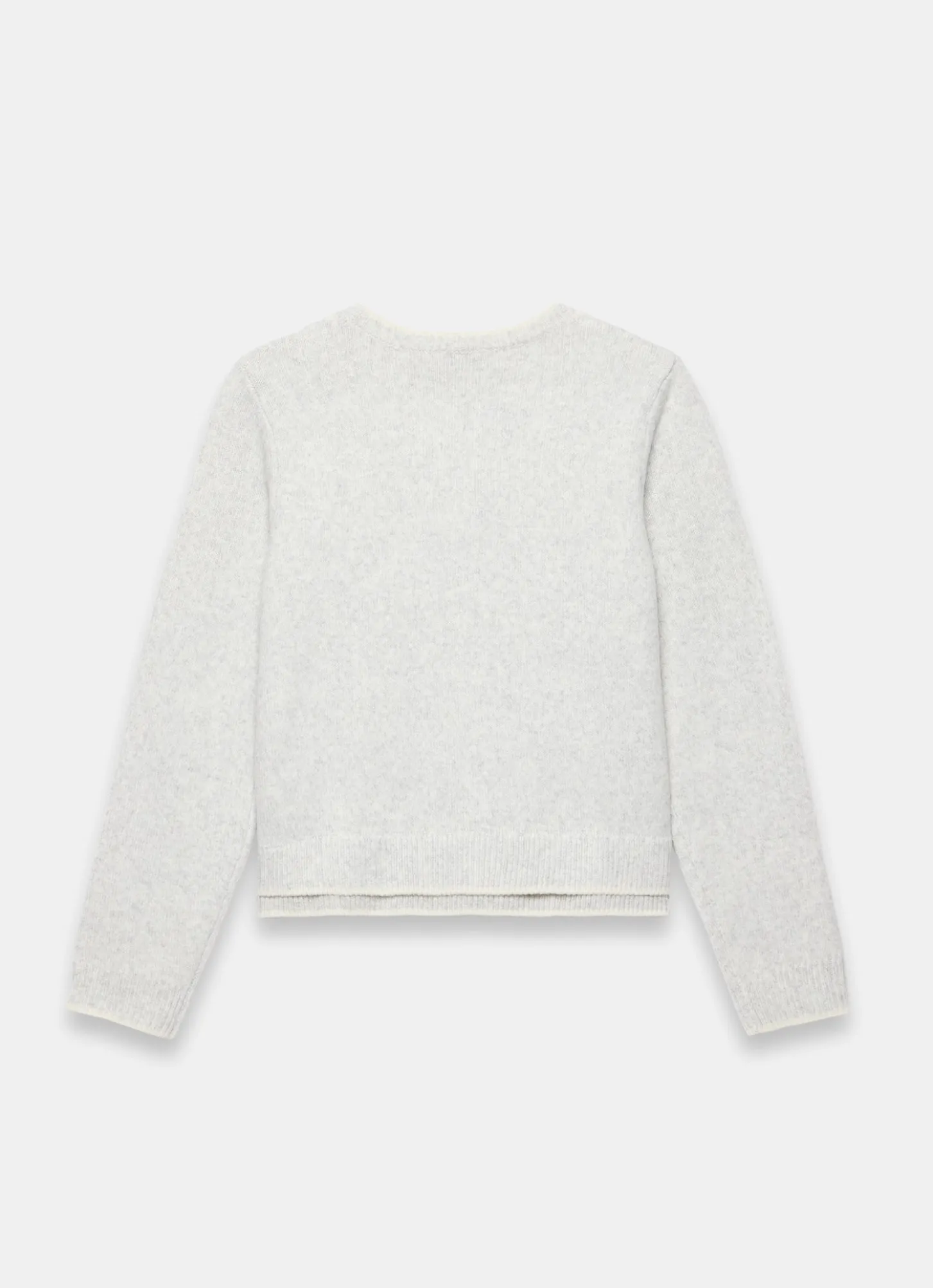 Grey Double Layer Knit Cardigan