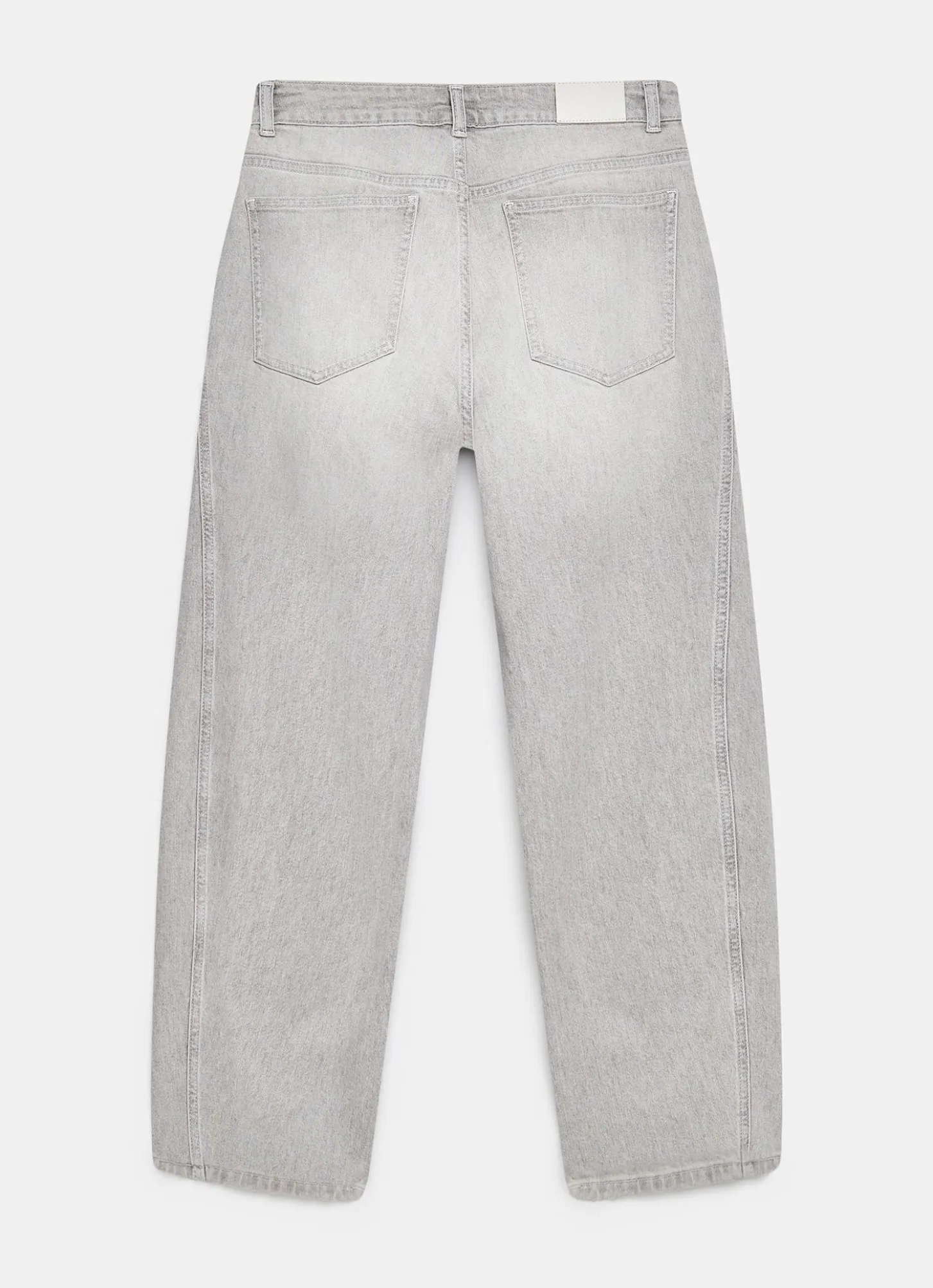 Grey Tapered Barrel Leg Jeans