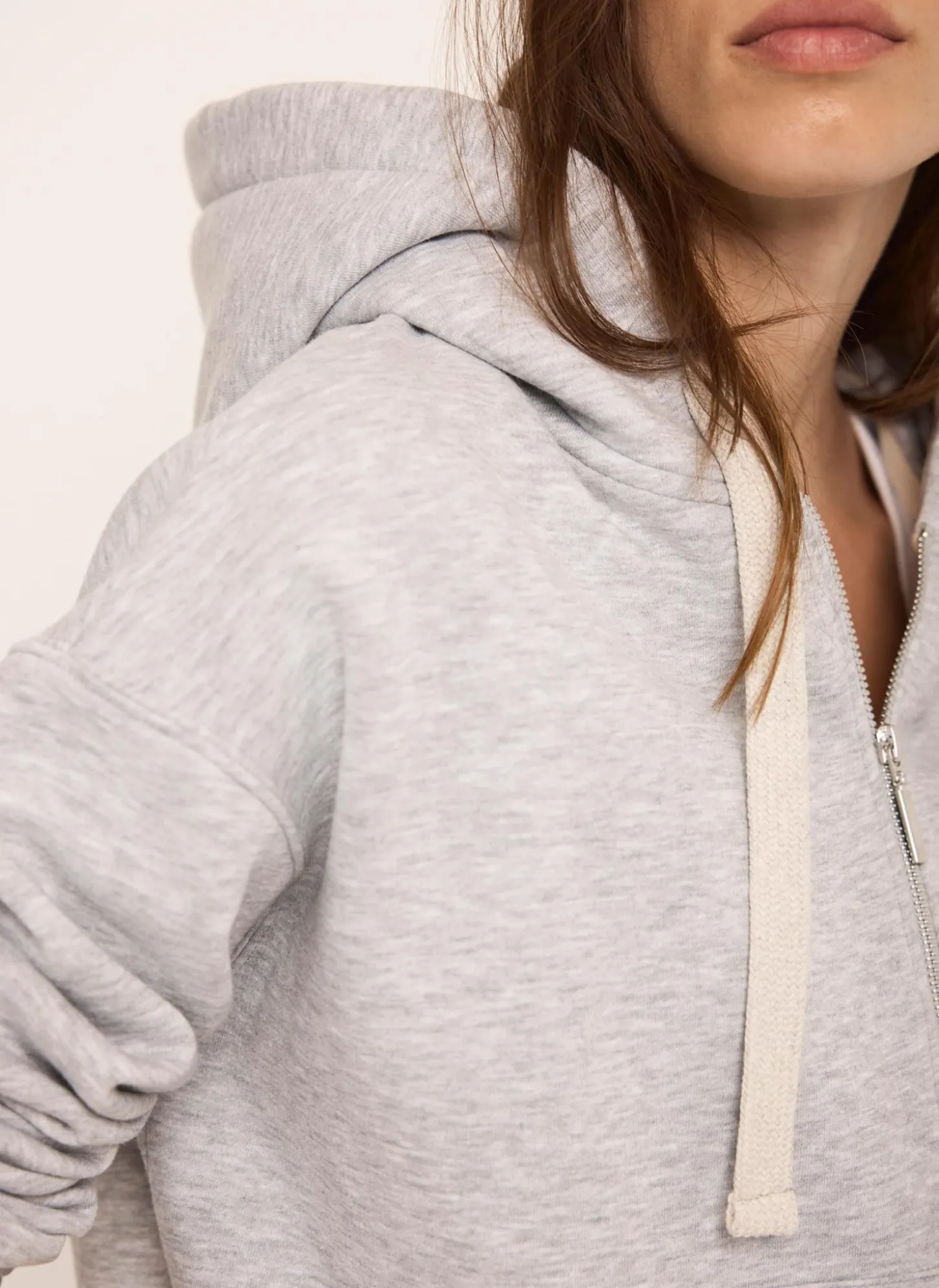Grey Zip Front Hoodie