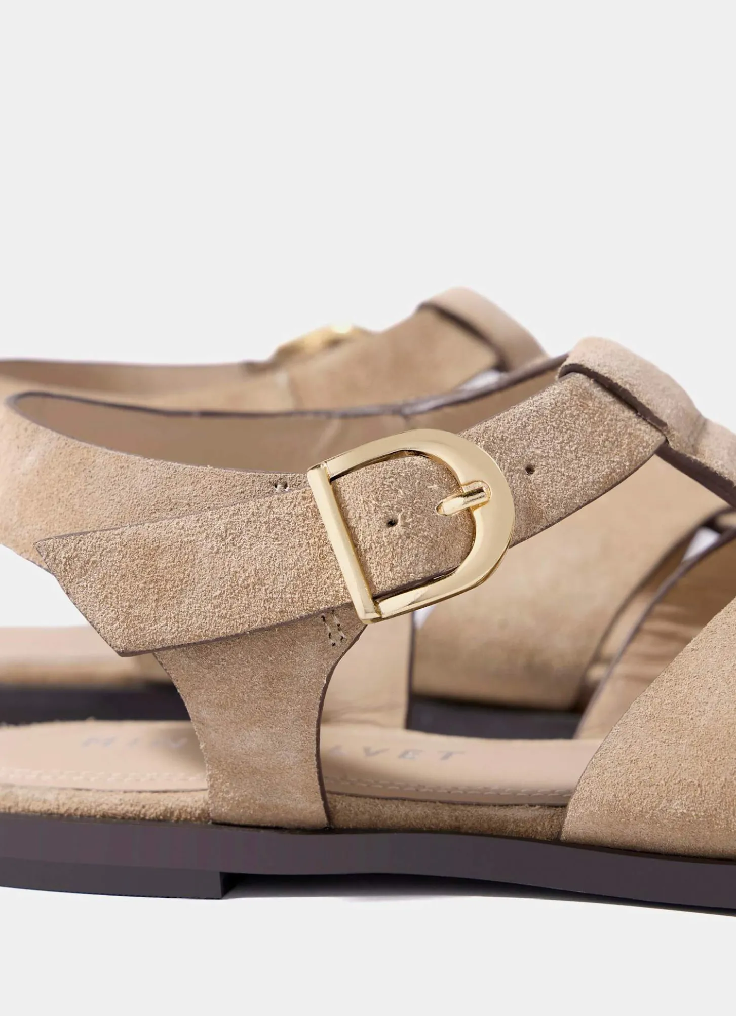 Hadley Neutral Suede Fisherman Sandals