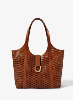 Harlow Tan Leather Tote Bag