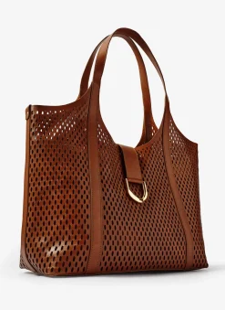 Harlow Tan Leather Tote Bag