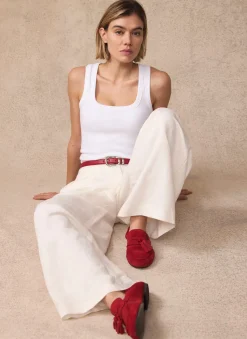 Indie Red Suede Loafers