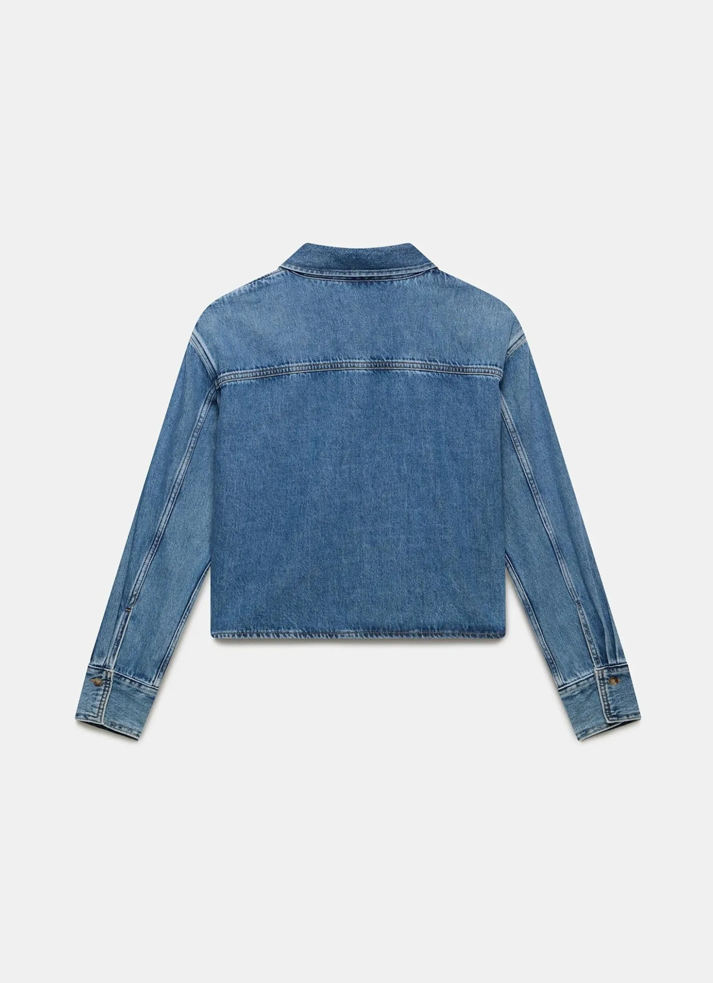 Indigo Cropped Denim Shirt