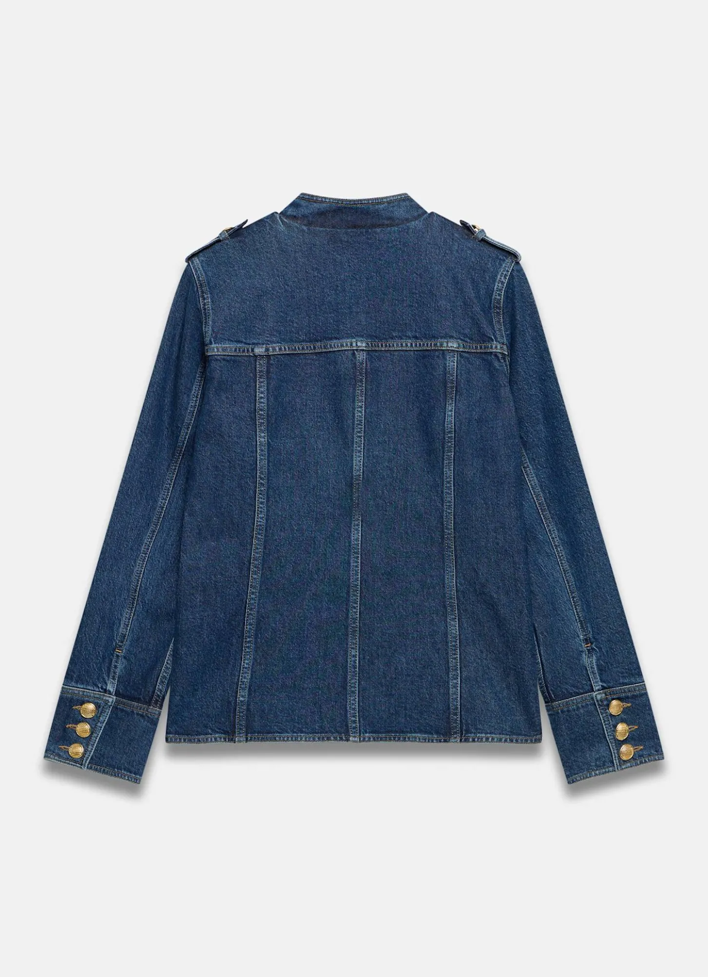 Indigo Denim Military Jacket