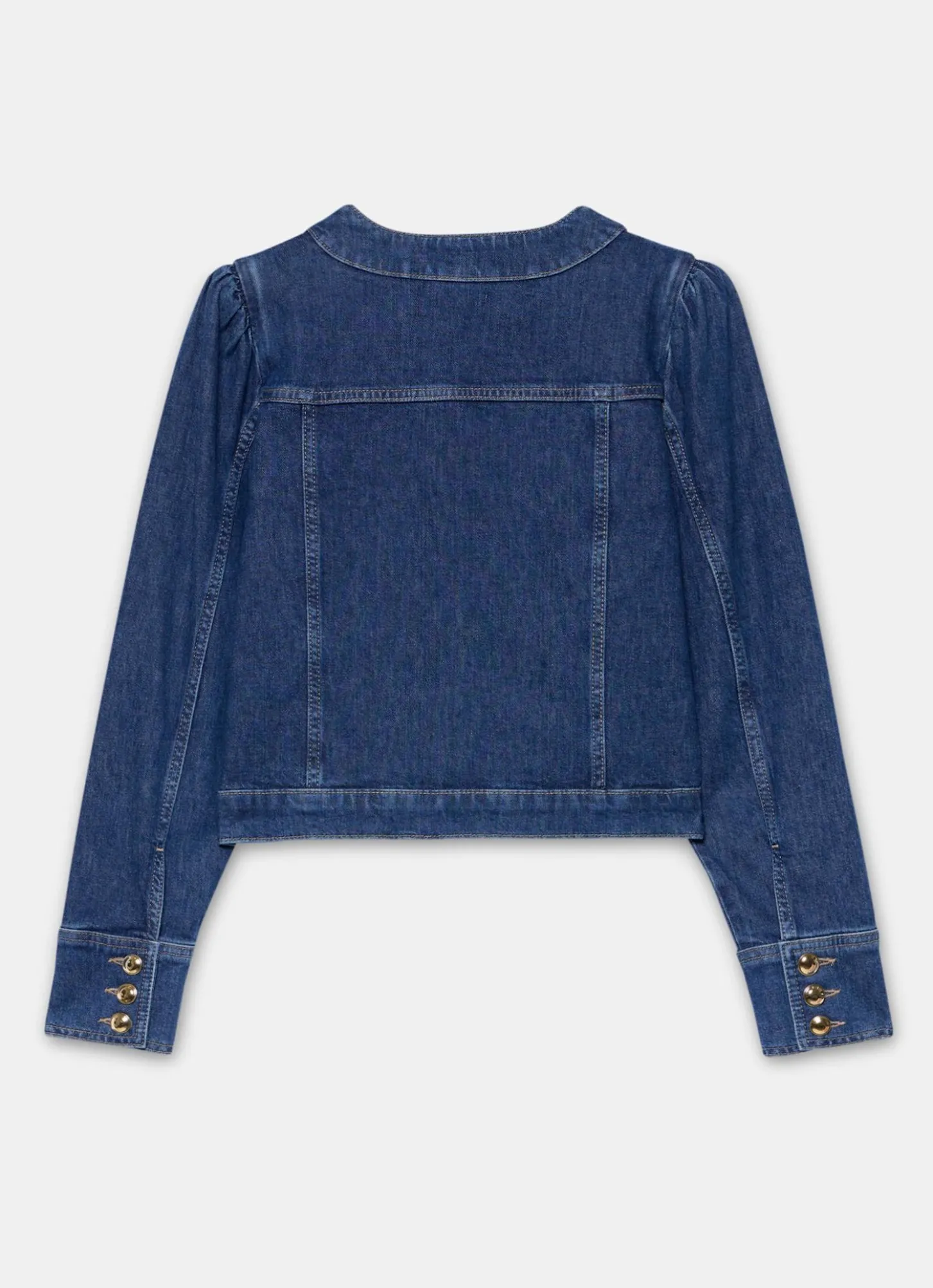 Indigo Plait Detail Denim Jacket
