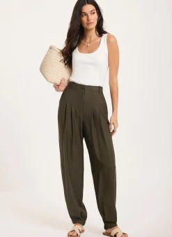 Khaki Soft Balloon Trousers