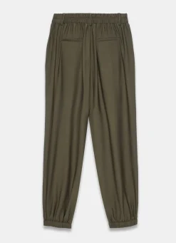 Khaki Soft Balloon Trousers