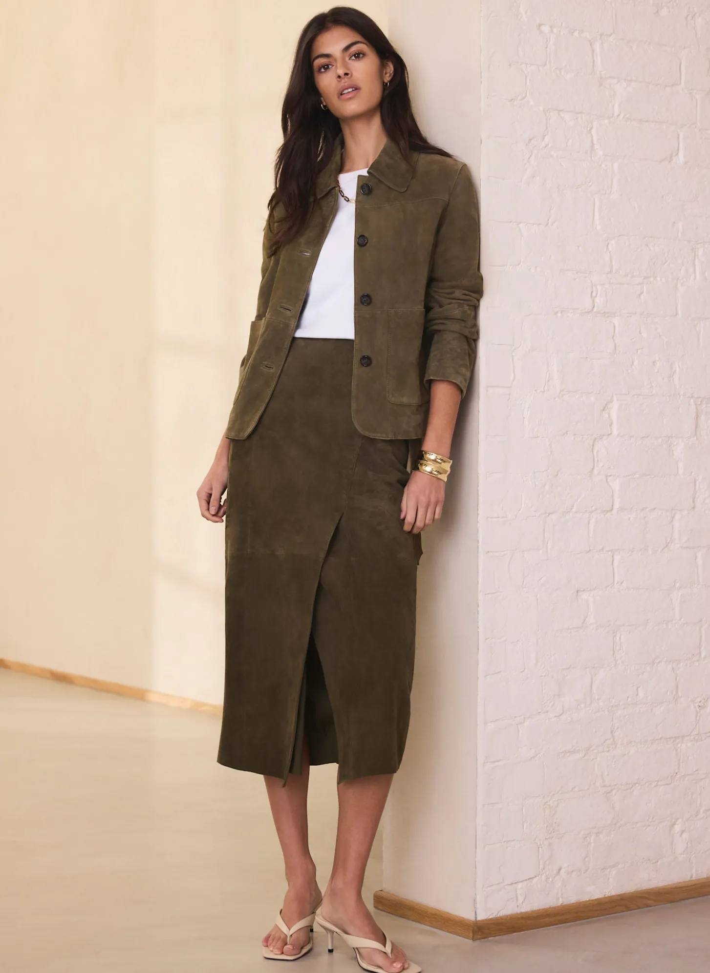 Khaki Suede Jacket