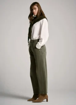 Khaki Utility Barrel Jeans