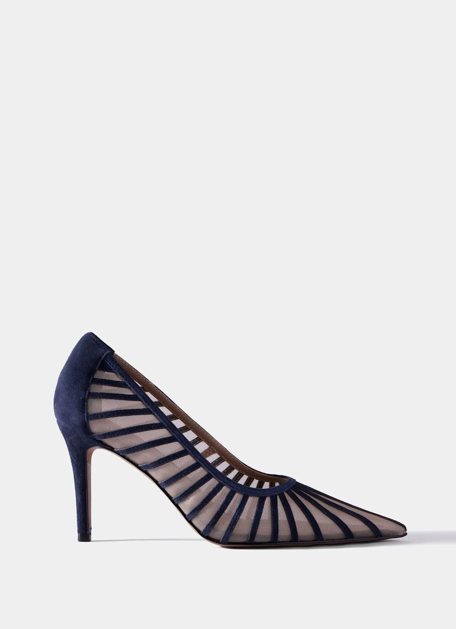 Kya Navy Caged Court Shoe