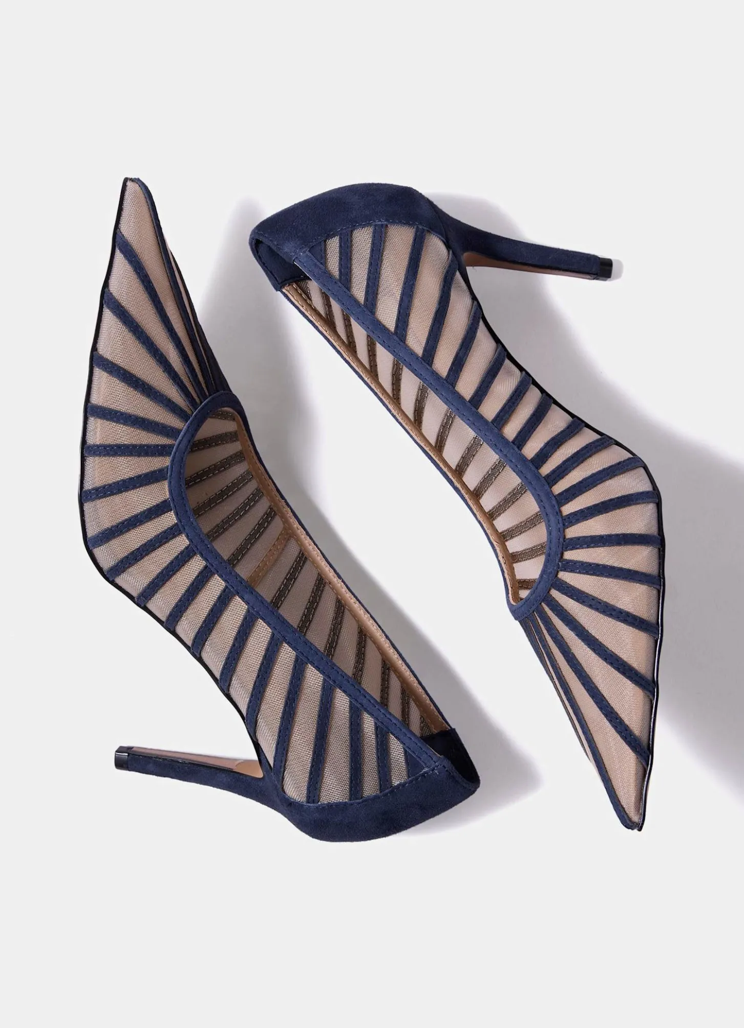 Kya Navy Caged Court Shoe